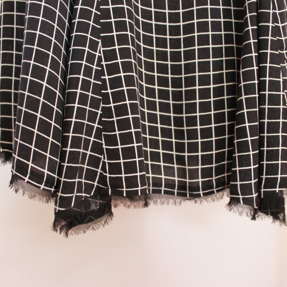 UO Silence + Noise Black & White Grid Dress - Picture 8 of 9